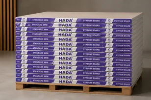 Pallet of gypsum boards
